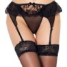String avec porte-jarretelles Noir L/Xl