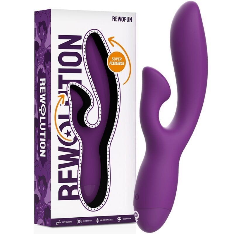 Rewofun Vibrador Flexível Com Rabbit