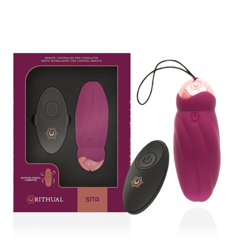 Sita Ägg Fjärrkontroll Rotation Pärlor + Vibration