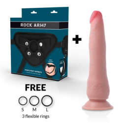 Harness + Dual Density Realistic Crusader Dildo 21.5 Cm -O- 4.46 Cm