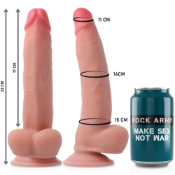 Valjaat + Dual Density Leopard Realistinen Dildo 23 Cm -O- 4.77 Cm