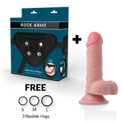 Diržas + Dvigubo tankio Panzer Realistiškas Dildo 17 Cm -O- 4.46 Cm
