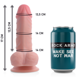 Arnes + Dual Density Panzer Realistischer Dildo 17 Cm -O- 4.46 Cm