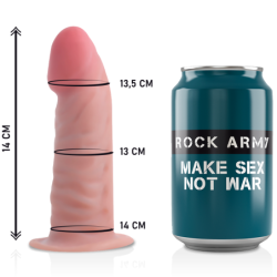 Postroj + Realistické dildo Tiger s duální hustotou 14 cm -O- 4,46 cm