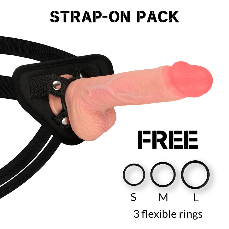Arnés + Dildo de Silicona Líquida Premium Spitfire 21 Cm -O- 4.62 Cm
