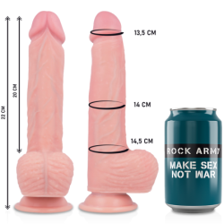 Pas + Vibrator iz tekočega silikona z daljinskim upravljalnikom Premium Apache 20,5 cm -O- 4,62 cm