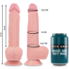 Pas + Vibrator iz tekočega silikona z daljinskim upravljalnikom Premium Apache 20,5 cm -O- 4,62 cm