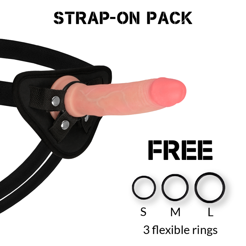 Harness + prémiové dildo z tekutého silikonu Avenger 19 cm -O- 3,98 cm
