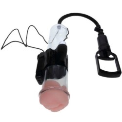 Pompe à érection avec tirette à doigt et vibration