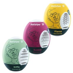 3 Huevos Masturbadores Riffle, Bubble & Fierce