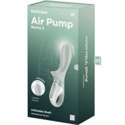 Air Pump Booty 3 Nafukovací Análny Vibrátor Zelená Sivá