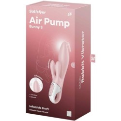 Pompe à Air Lapin 3 Gonflable Vibromasseur Rabbit Rose
