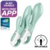Air Pump Bunny 5+ Täytettävä Rabbit Vibraattori App Vihreä