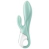 Air Pump Bunny 5+ Täytettävä Rabbit Vibraattori App Vihreä