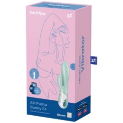 Air Pump Bunny 5+ Täytettävä Rabbit Vibraattori App Vihreä