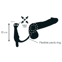 Vibrator Prostatic Negru 10 Cm