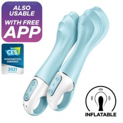 Air Pump Vibrator 5+ Napihljiv Vibrator za G točko z Aplikacijo Modre Barve
