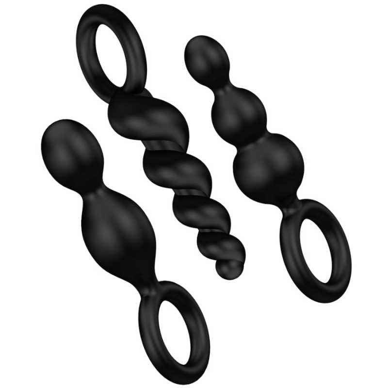 Anal Plugs Set 3 Stuks Zwart