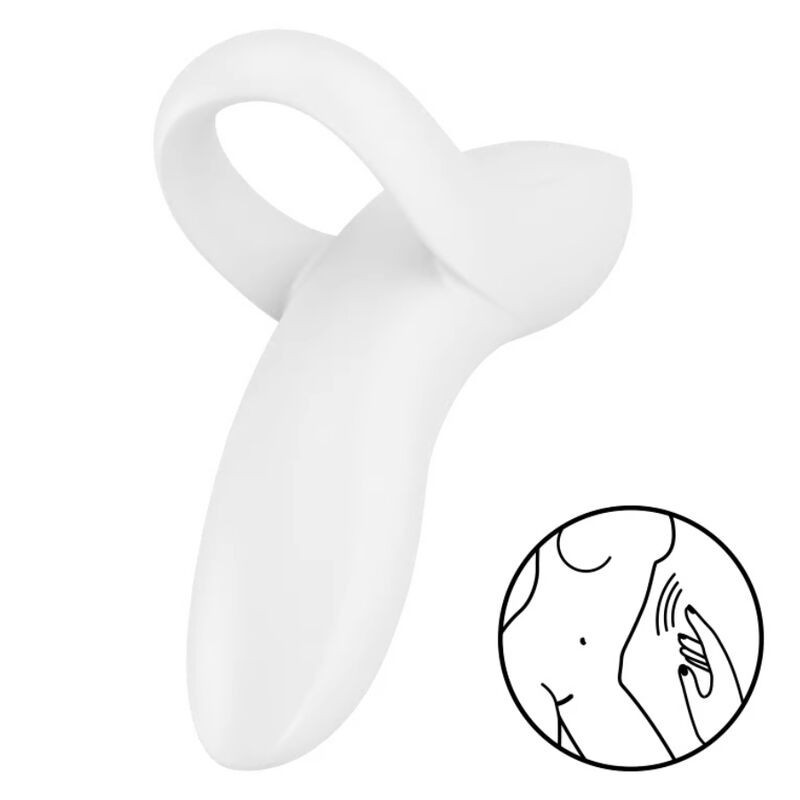 Bold Lover Degetar Vibrator Alb
