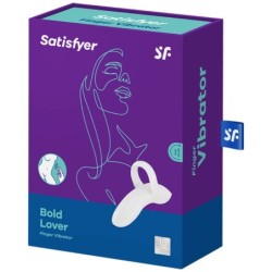 Gedurfde Minnaar Vinger Vibrator Wit
