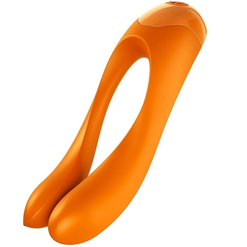 Vibrator de Deget Portocaliu Candy Cane Vibrator de Deget Portocaliu Candy Cane
