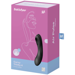 Curvy Trinity 4 Y stimulators un vibrators Melns