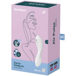 Curvy Trinity 5 Стимулатор Y Вибратор App Бял