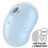 Cutie Ghost Vibrator Lay-On Albastru Deschis