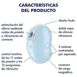 Cutie Ghost Vibrator Lay-On Albastru Deschis