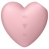 Cutie Heart Estimulator og Vibrator Rosa