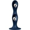 Double Ball-R Gode en Silicone Bleu