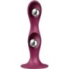 Double Ball-R Dildo Silicona Granate