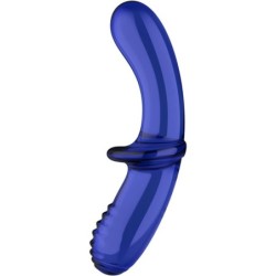 Dvigubas Krištolinis Mėlynas Dildo
