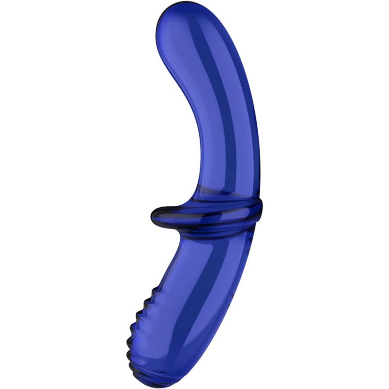 Double Crystal Dildo Blå