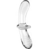 Dildo Dublu de Cristal Transparent