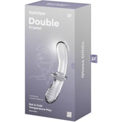 Double Crystal Dildo Transparentny