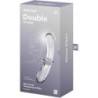 Double Gode Cristal Transparent