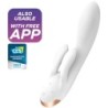 Double Flex Вибратор App Бял