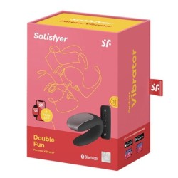 Dubbel Fun Partner Vibrator Svart