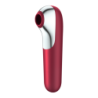 Dual Love Vibrator en Zuiger met Pulserende Lucht Rood