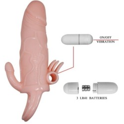 Brave Man Penishülle Anal- und Klitoris-Vibrator 16.5 Cm Natural