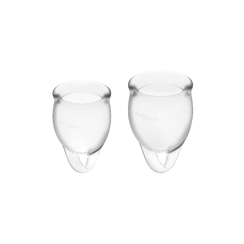 Kit Feel Confident Copo Menstrual Transparente 15 + 20 Ml