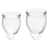 Kit Feel Confident Copo Menstrual Transparente 15 + 20 Ml
