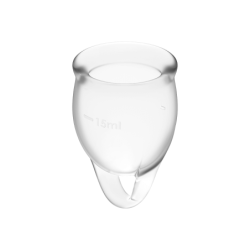 Kit Feel Confident Copo Menstrual Transparente 15 + 20 Ml
