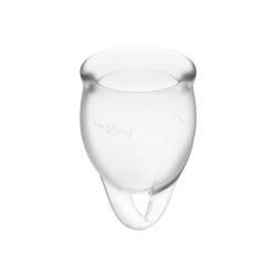 Kit Feel Confident Copo Menstrual Transparente 15 + 20 Ml