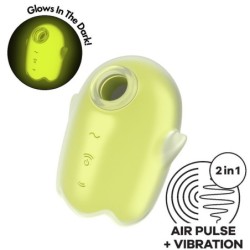 Glowing Ghost Air Pulse & Vibrador Groc