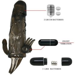 Brave Man Penis Anal & Clitoris Vibrator Hoes 16.5 Cm Zwart