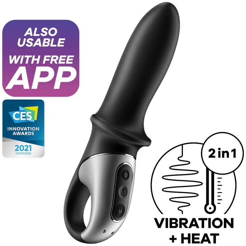 Hot Passion Anālā App Vibrators Melns