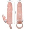 Brave Man Funda Pene Con Rabbit Vibrador 16.5 Cm Natural