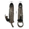 Brave Man Capa Realística Pénis Com Rabbit 16.5 Cm Preto